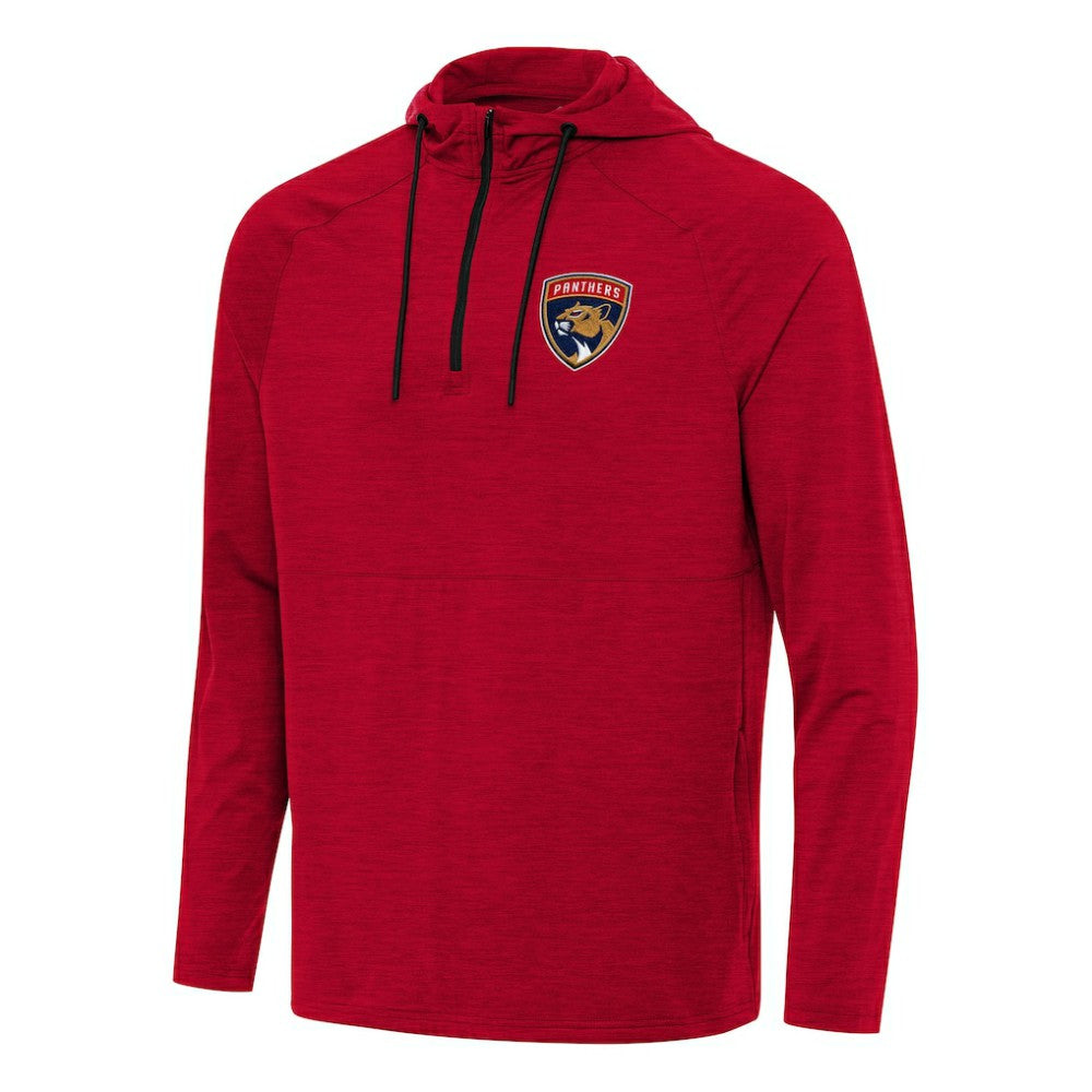 Florida Panthers Antigua Spikes Quarter-Zip Hoodie Heather Red