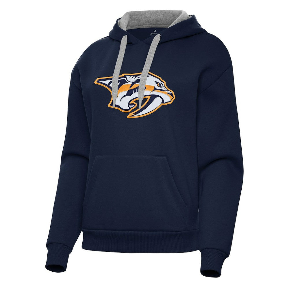 Nashville Predators Antigua Women's Victory Pullover Hoodie Navy