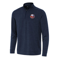New York Islanders Antigua Bright Quarter-Zip Top Heather Navy