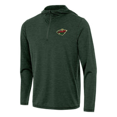 Minnesota Wild Antigua Tidy Quarter-Zip Hoodie Hunter Green