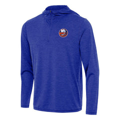 New York Islanders Antigua Tidy Quarter-Zip Hoodie Heather Royal