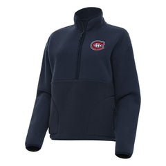Montreal Canadiens Antigua Women's Figure Half-Zip Pullover Sweatshirt Navy