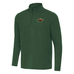Minnesota Wild Antigua Intent Quarter-Zip Top Hunter Green