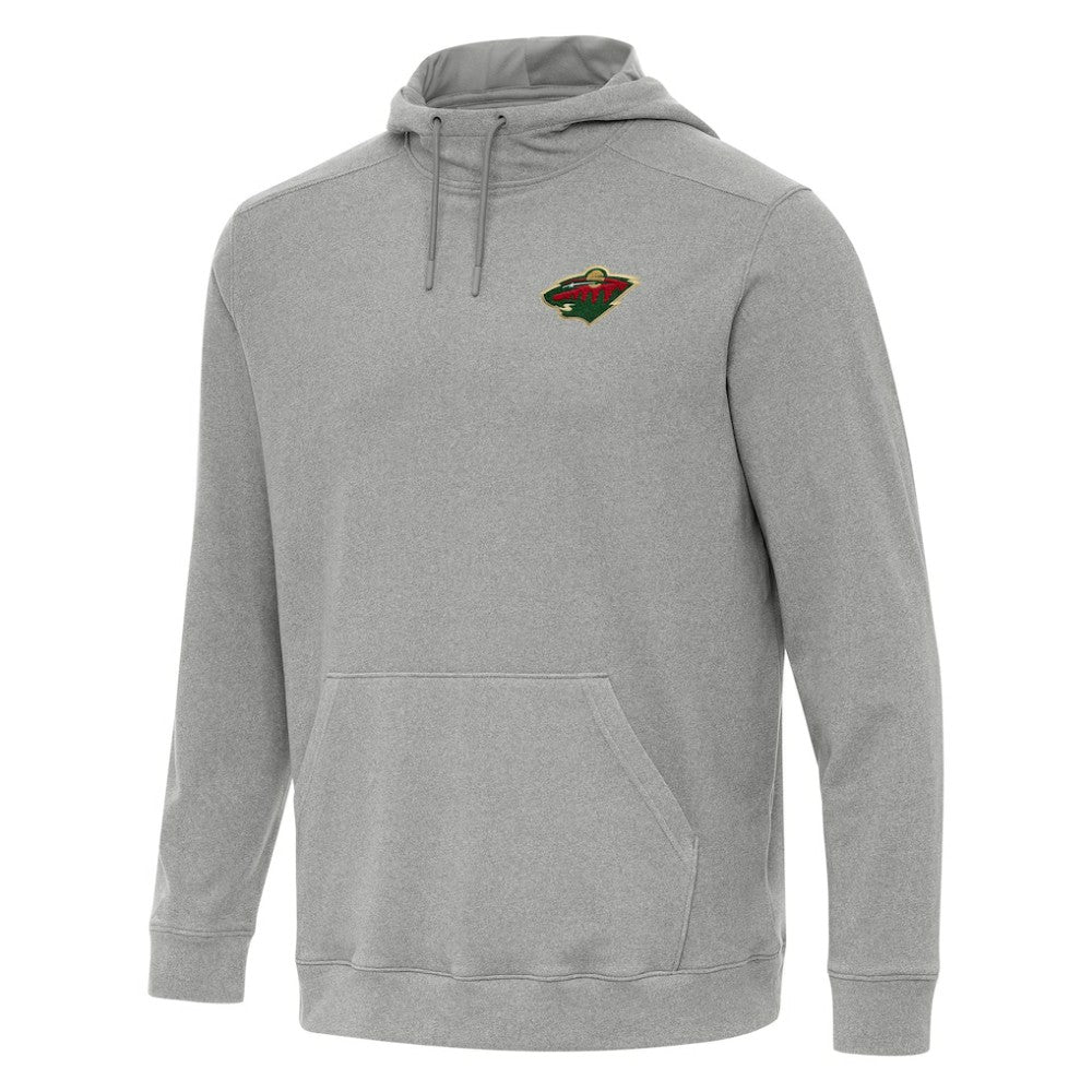 Minnesota Wild Antigua Cloud Pullover Hoodie Heather Gray