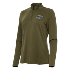Los Angeles Kings Antigua Women's Reprocess Quarter-Zip Top Olive