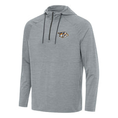 Nashville Predators Antigua Spikes Quarter-Zip Hoodie Heather Gray