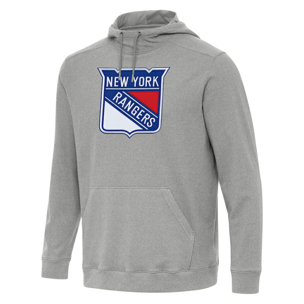 New York Rangers Antigua Cloud Pullover Hoodie Heather Gray