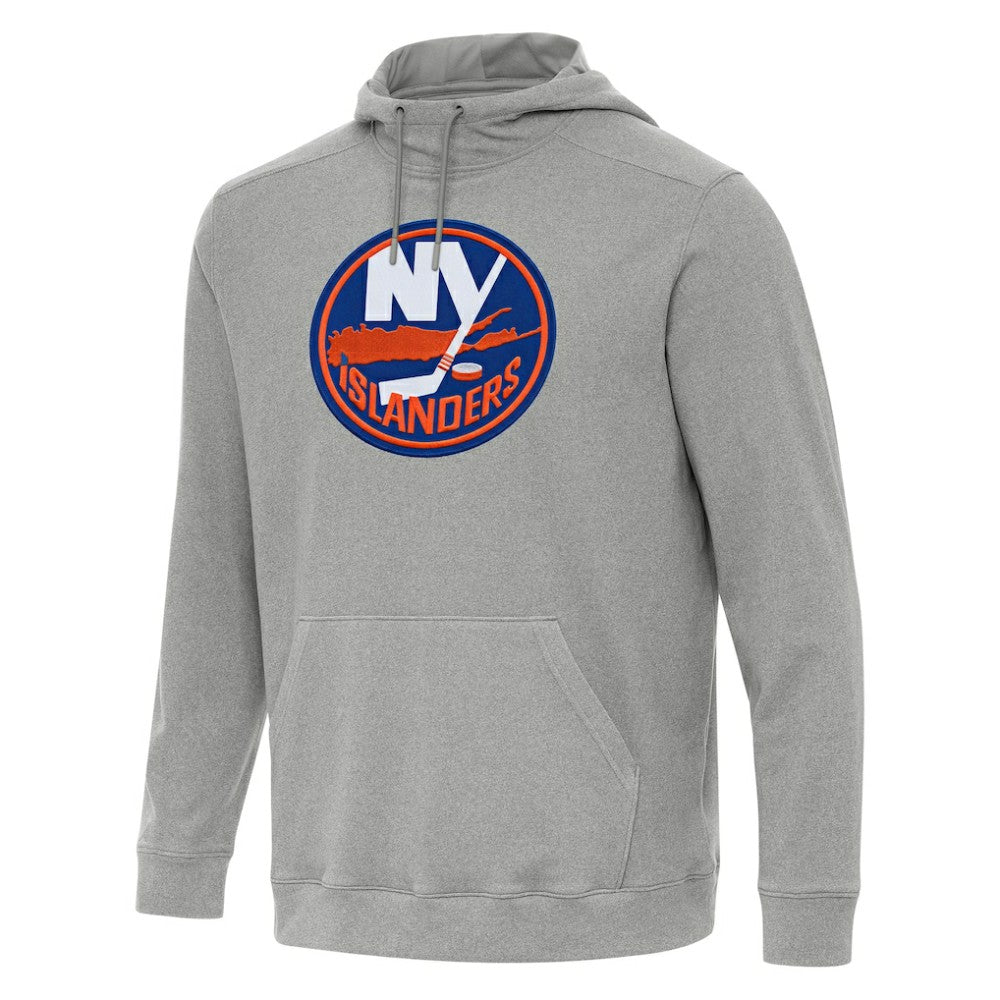 New York Islanders Antigua Cloud Pullover Hoodie Heather Gray