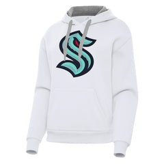 Seattle Kraken Antigua Women's Victory Pullover Hoodie White