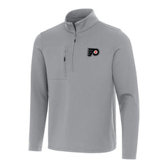 Philadelphia Flyers Antigua Insider Quarter-Zip Top Gray