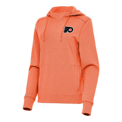 Philadelphia Flyers Antigua Women's Justice Pullover Hoodie Heather Orange
