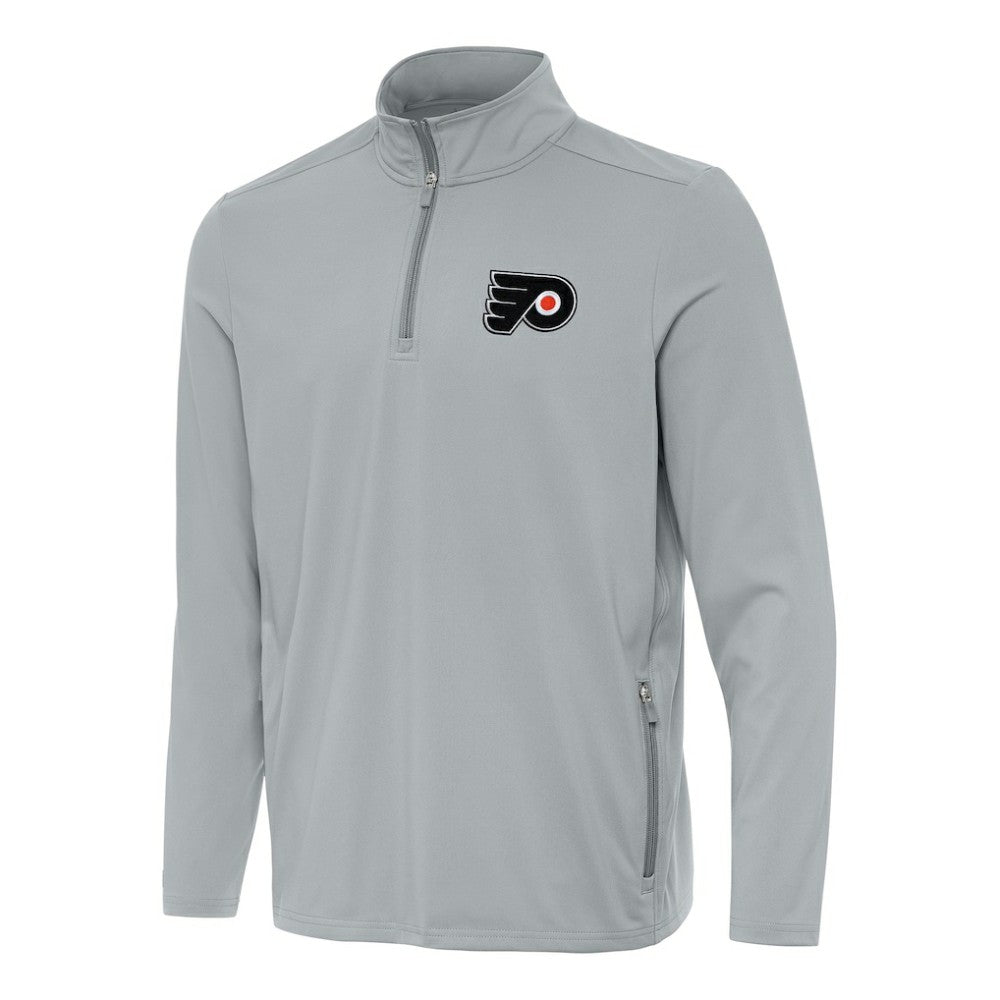 Philadelphia Flyers Antigua Perilous Quarter-Zip Sweatshirt Gray