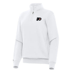 Philadelphia Flyers Antigua Women's Victory Quarter-Zip Sweatshirt White