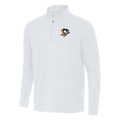 Pittsburgh Penguins Antigua Intent Quarter-Zip Top White