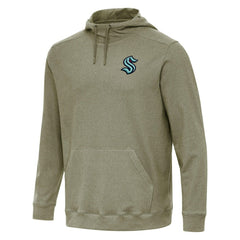 Seattle Kraken Antigua Cloud Pullover Hoodie Olive