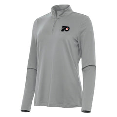 Philadelphia Flyers Antigua Women's Reprocess Quarter-Zip Top Gray