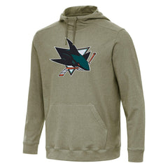 San Jose Sharks Antigua Cloud Pullover Hoodie Olive