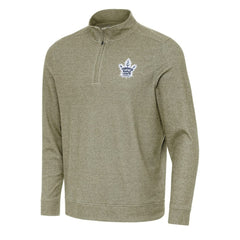 Toronto Maple Leafs Antigua Subtle Quarter-Zip Sweatshirt Olive