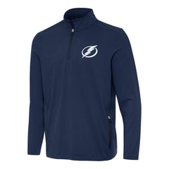 Tampa Bay Lightning Antigua Perilous Quarter-Zip Sweatshirt Navy