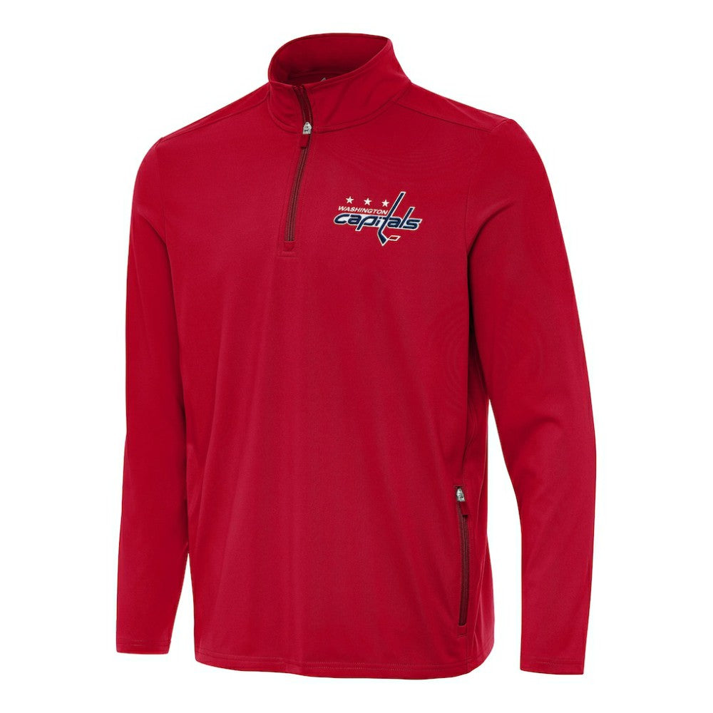 Washington Capitals Antigua Perilous Quarter-Zip Sweatshirt Red