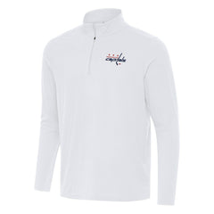 Washington Capitals Antigua Intent Quarter-Zip Top White
