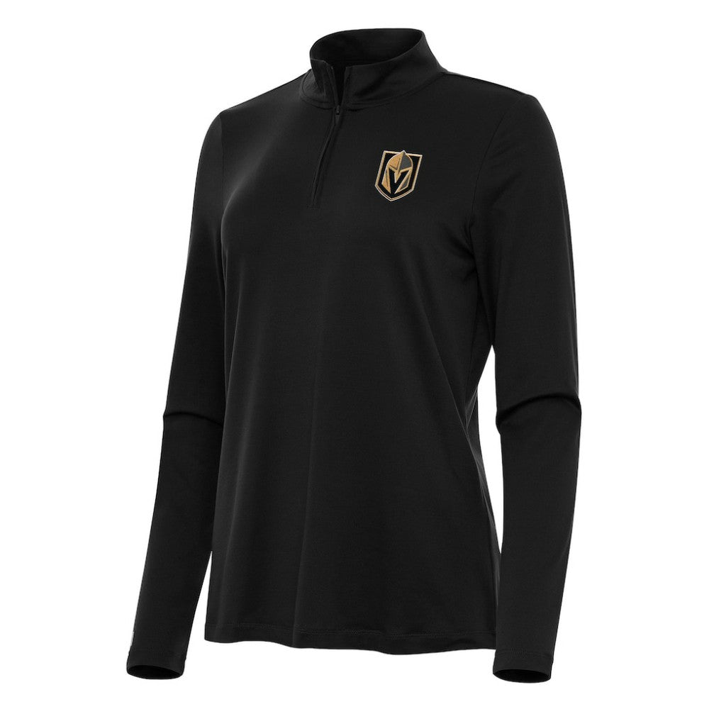 Vegas Golden Knights Antigua Women's Reprocess Quarter-Zip Top Black