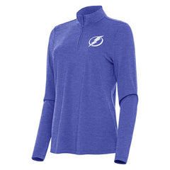 Tampa Bay Lightning Antigua Women's Bright Quarter-Zip Top Heather Royal