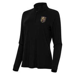 Vegas Golden Knights Antigua Women's Intent Quarter-Zip Top Black