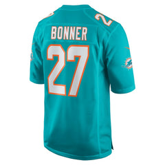 Ethan Bonner Miami Dolphins Game Jersey - Aqua