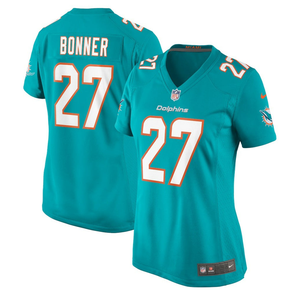 Ethan Bonner Miami Dolphins Women's Game Jersey - Aqua