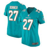 Ethan Bonner Miami Dolphins Women's Game Jersey - Aqua