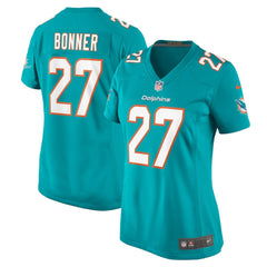 Ethan Bonner Miami Dolphins Women's Game Jersey - Aqua