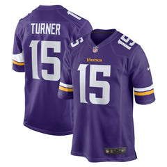 Dallas Turner Minnesota Vikings Game Jersey - Purple