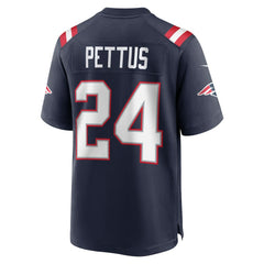 Dell Pettus New England Patriots Game Jersey - Navy