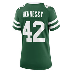 Thomas Hennessy New York Jets Women's Game Jersey - Legacy Green