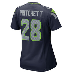 Nehemiah Pritchett Seattle Seahawks Women's Team Game Jersey - College Navy