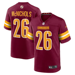Jeremy McNichols Washington Commanders Game Jersey - Burgundy