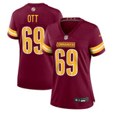 Tyler Ott Washington Commanders Women's Team Game Jersey - Burgundy