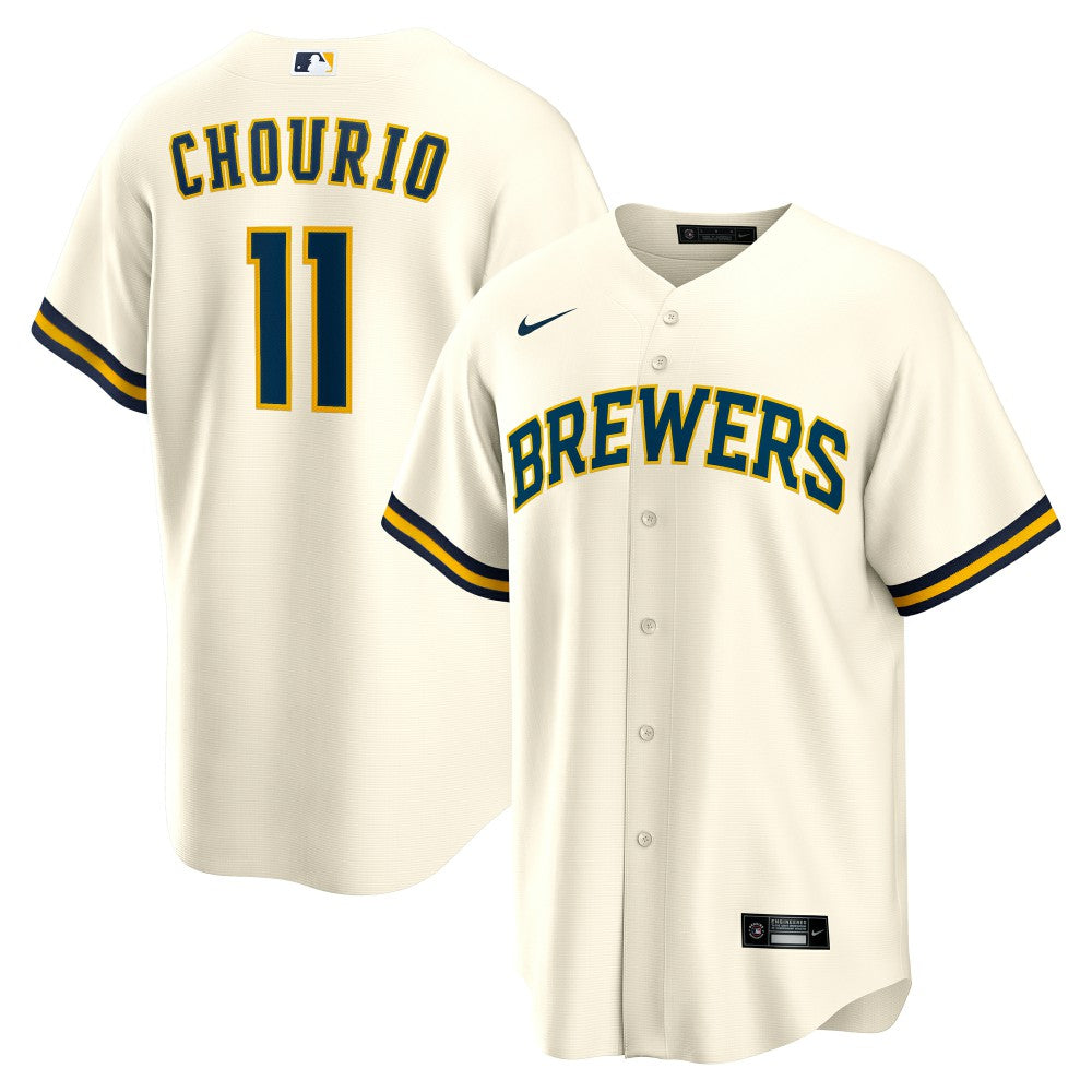 Jackson Chourio Milwaukee Brewers Home Replica Jersey - Cream