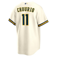 Jackson Chourio Milwaukee Brewers Home Replica Jersey - Cream
