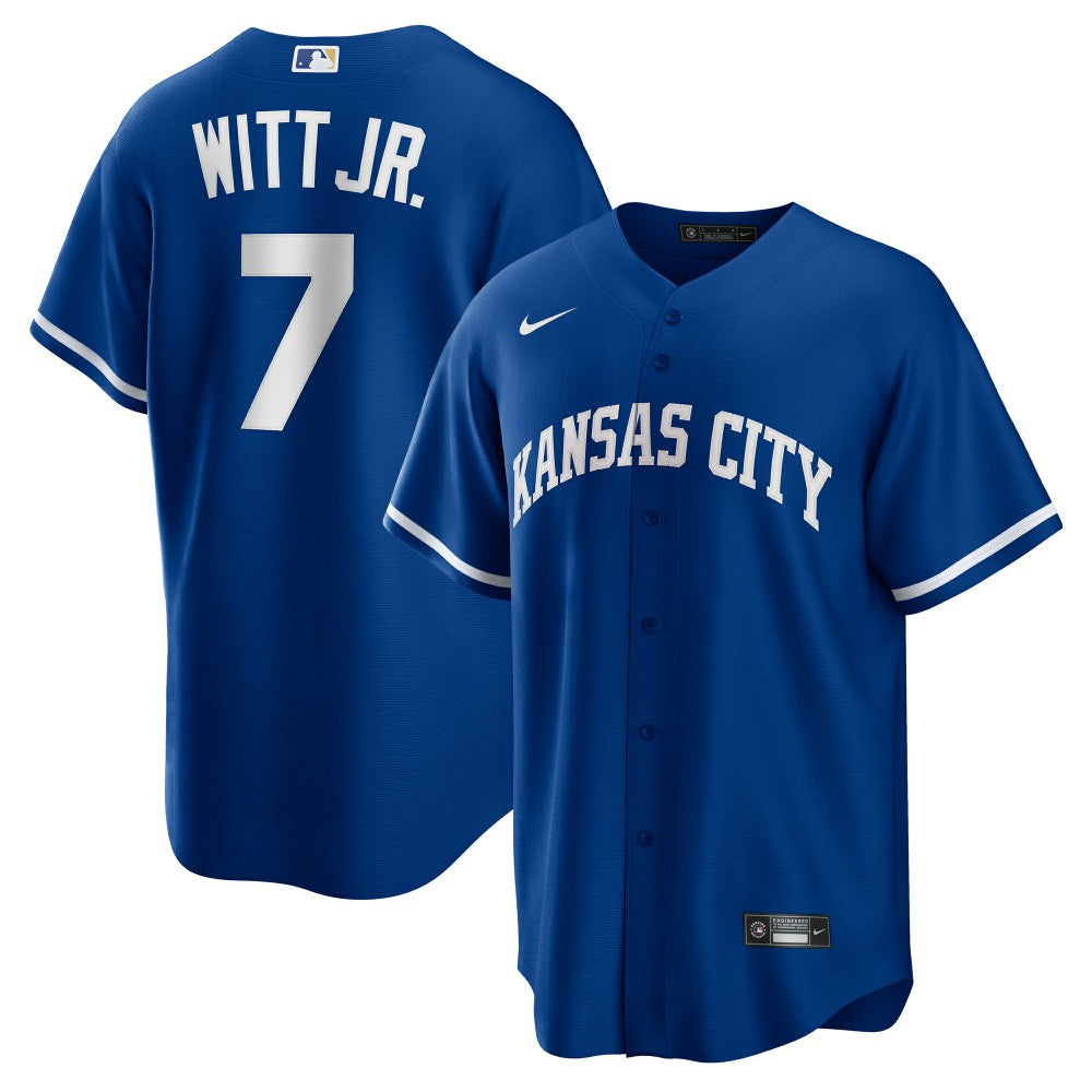 Bobby Witt Jr. Kansas City Royals Alternate 2 Replica Jersey - Rush Blue