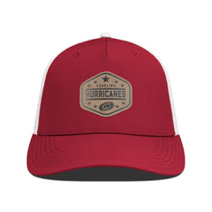 Carolina Hurricanes Men's Levelwear Faux Leather Patch Structured Adjustable Hat Red