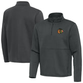 Chicago Blackhawks Antigua Twist Quarter-Zip Pullover Jacket Pewter