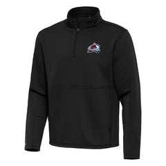 Colorado Avalanche Antigua Twist Quarter-Zip Pullover Jacket Black