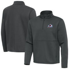 Colorado Avalanche Antigua Twist Quarter-Zip Pullover Jacket Silver