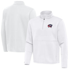 Columbus Blue Jackets Antigua Twist Quarter-Zip Pullover Jacket White