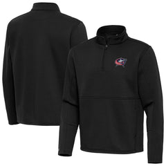 Columbus Blue Jackets Antigua Twist Quarter-Zip Pullover Jacket Black