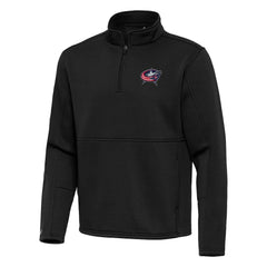 Columbus Blue Jackets Antigua Twist Quarter-Zip Pullover Jacket Black