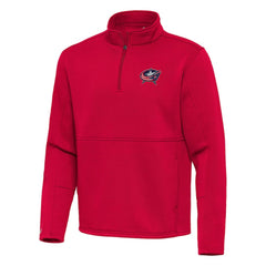 Columbus Blue Jackets Antigua Twist Quarter-Zip Pullover Jacket Red