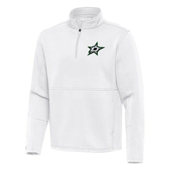 Dallas Stars Antigua Twist Quarter-Zip Pullover Jacket White